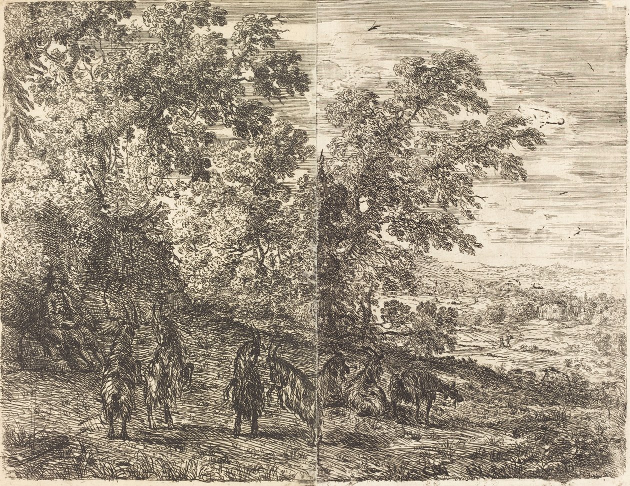 Pastor com cabras (Les chèvres) de Claude Lorrain