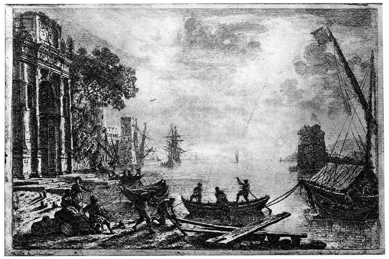 Pôr do sol, c1620-1680 1924 de Claude Lorrain