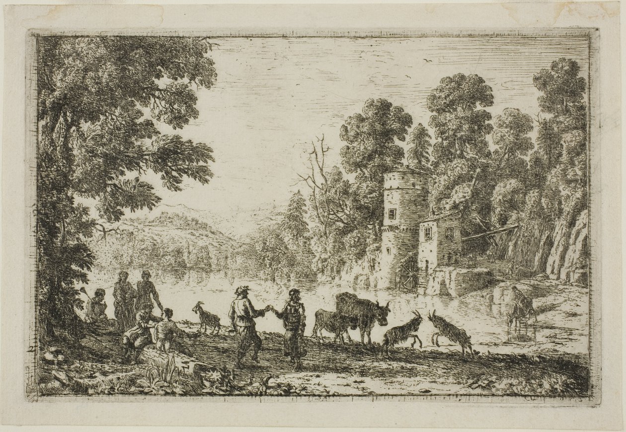 A dança na margem do rio de Claude Lorrain