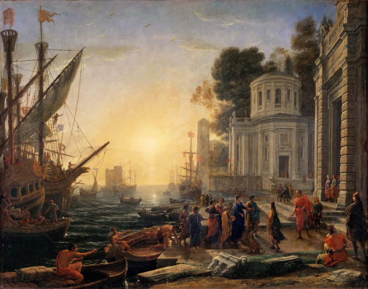 O desembarque de Cleópatra em Tarso de Claude Lorrain