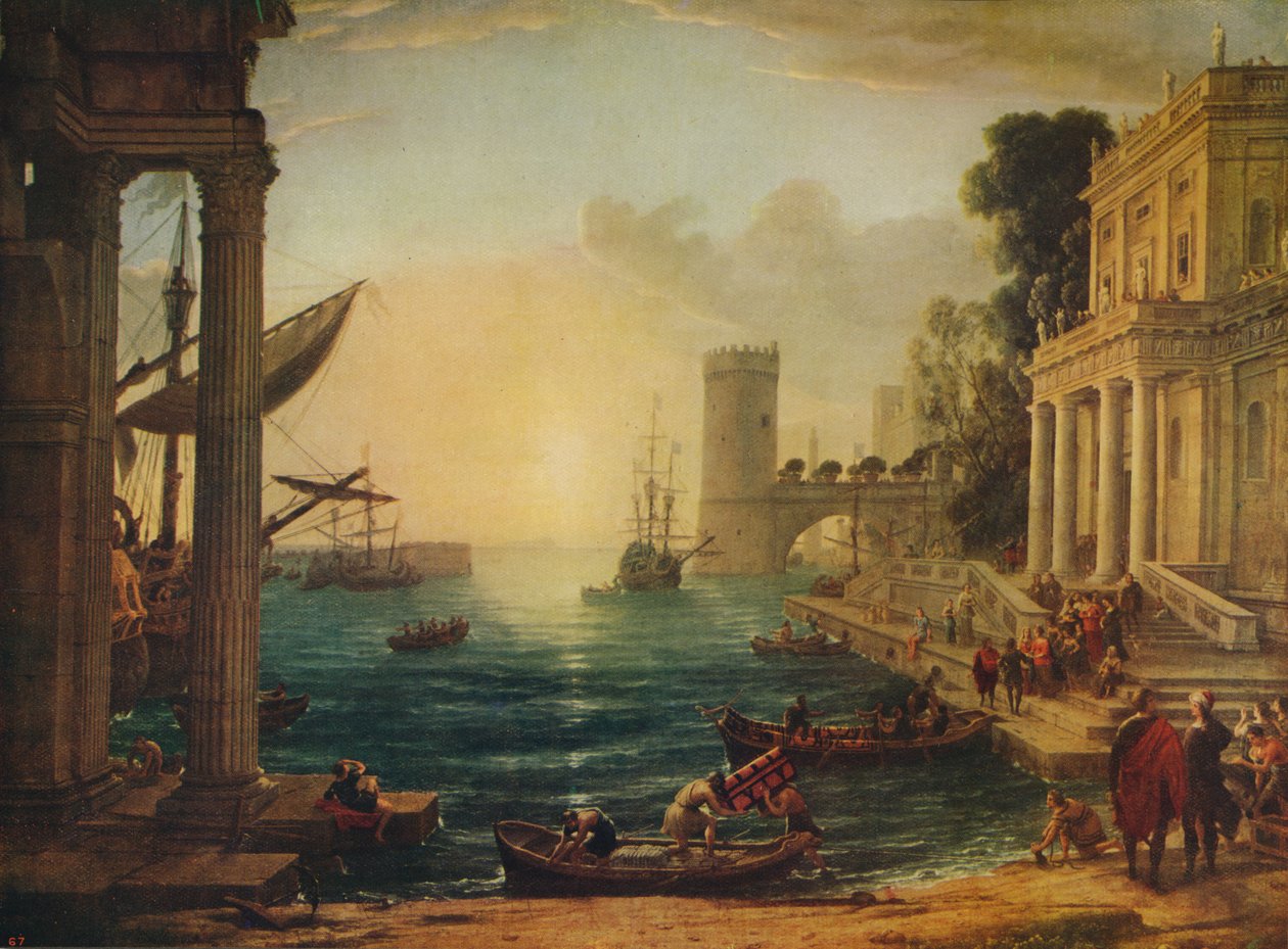 O Embarque da Rainha de Sabá, 1648, c1915 de Claude Lorrain
