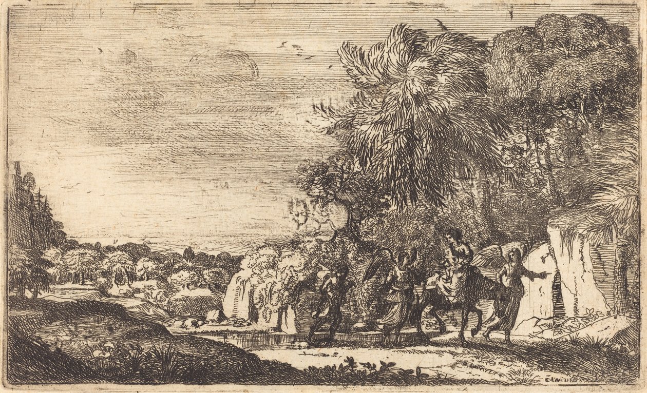 A fuga para o Egito (La fuite en Egypte) de Claude Lorrain