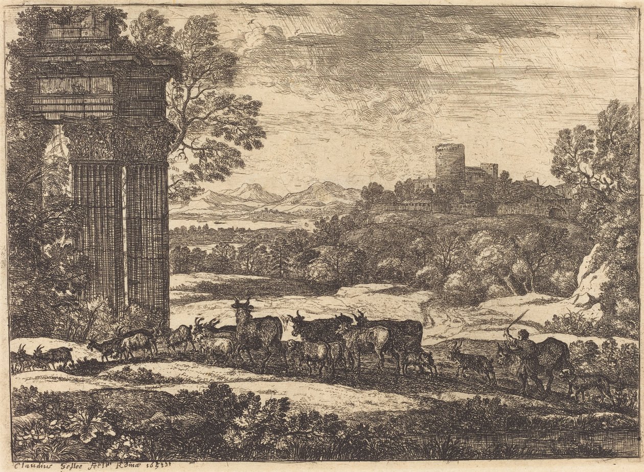 O Rebanho Retornando em Tempo Tempestuoso de Claude Lorrain