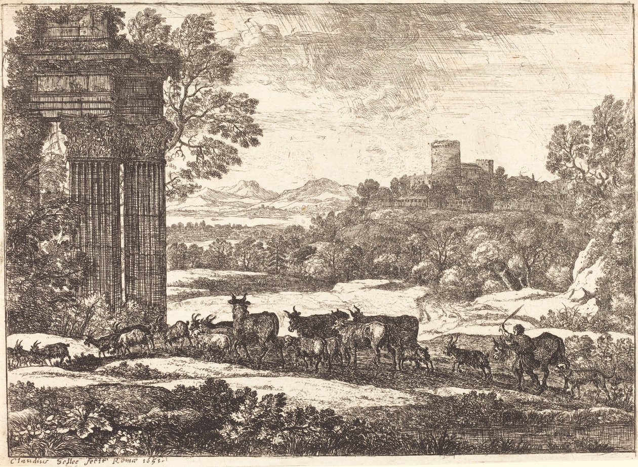 O Rebanho Retornando em Tempo Tempestuoso de Claude Lorrain