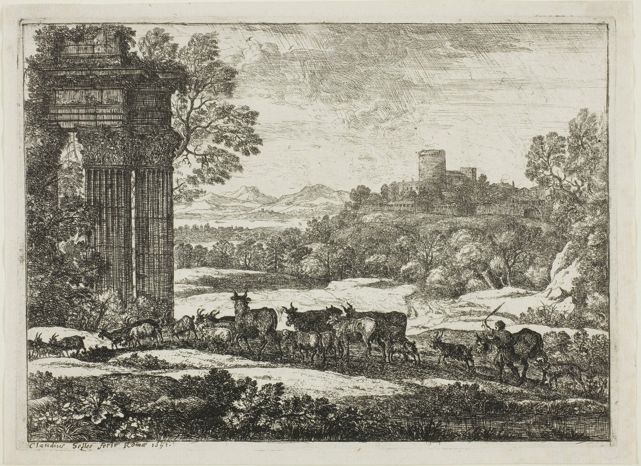 O Rebanho Retornando em Tempo Tempestuoso de Claude Lorrain