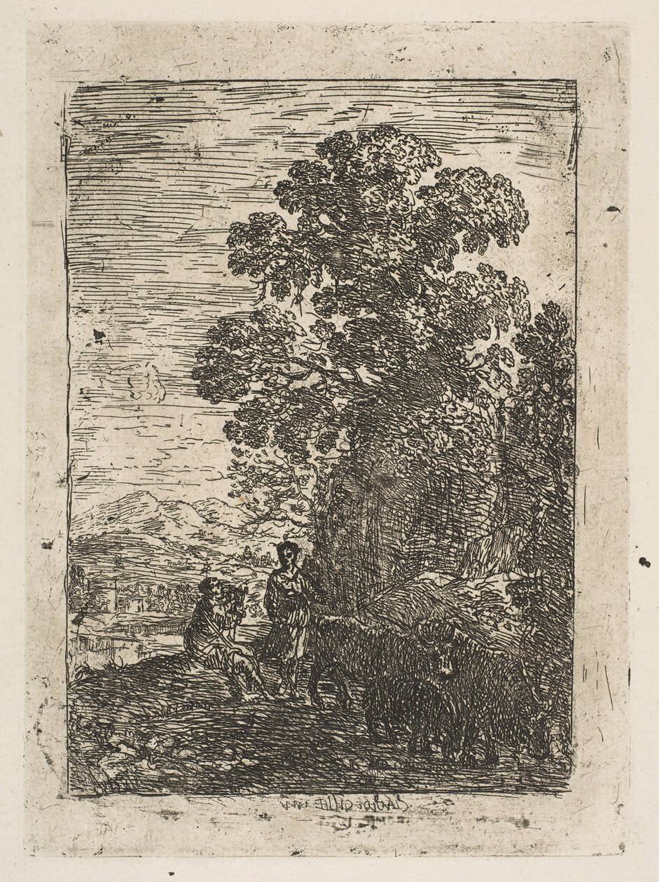 O pastor e a pastora, ca. 1630 de Claude Lorrain