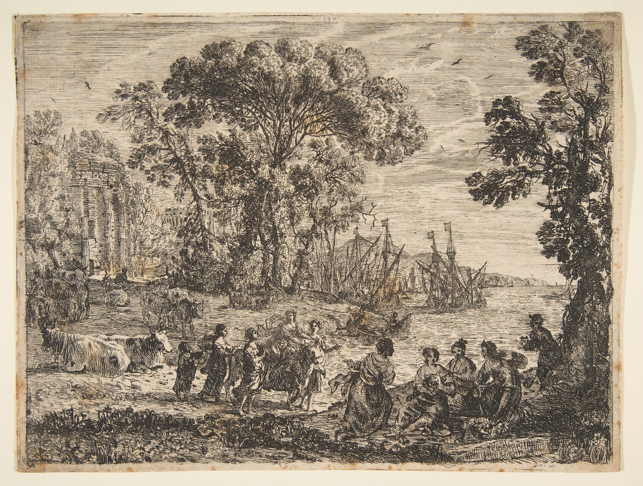 A violação de Europa, 1634. de Claude Lorrain