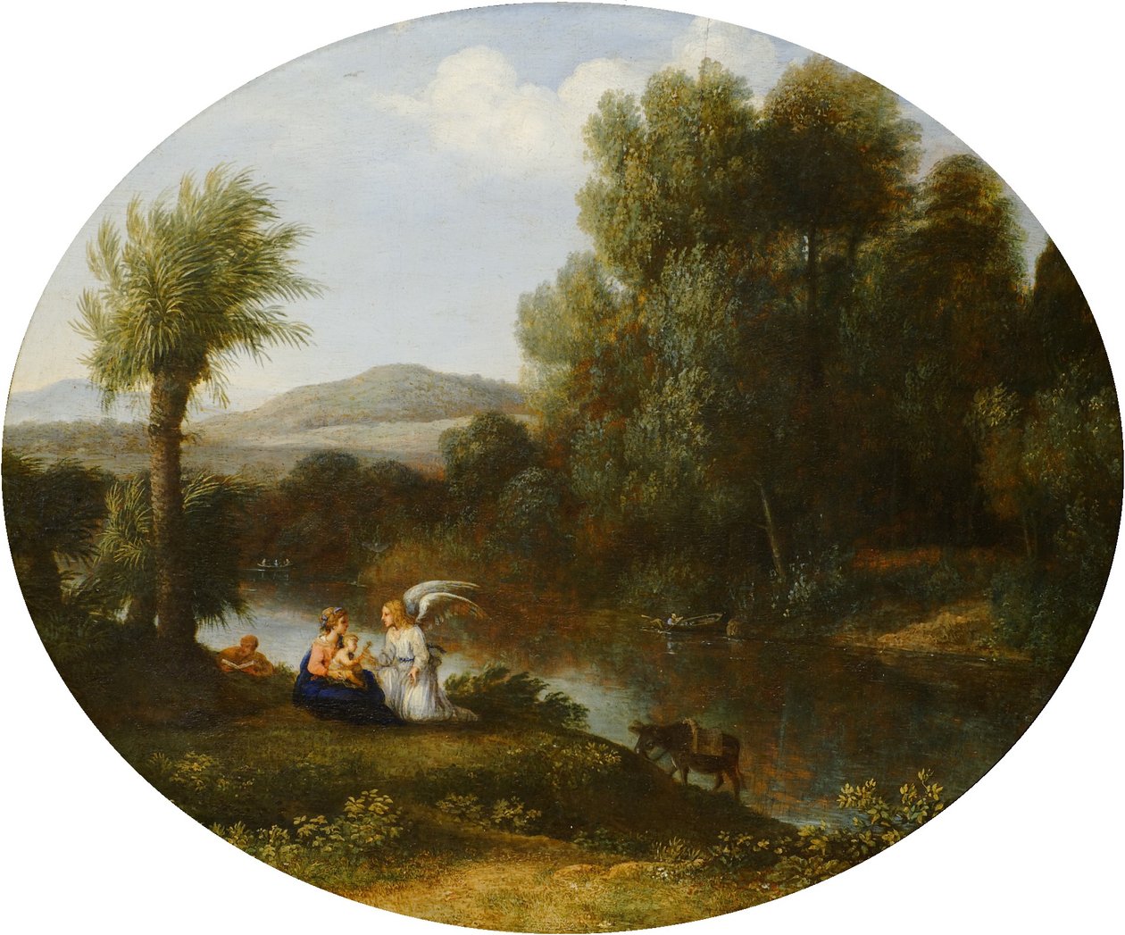 O resto sobre A fuga para o Egito de Claude Lorrain