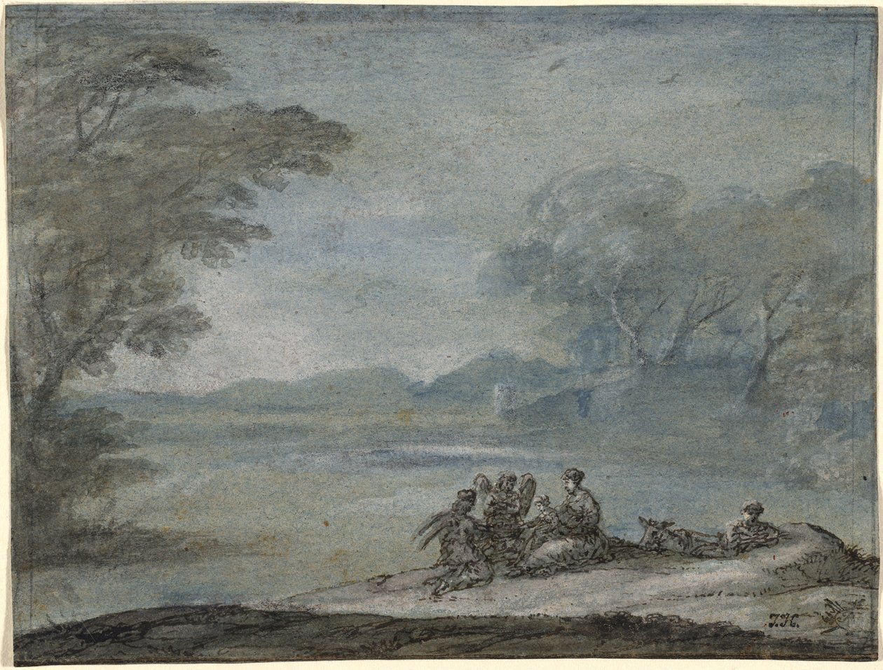 O descanso na fuga para o Egito de Claude Lorrain
