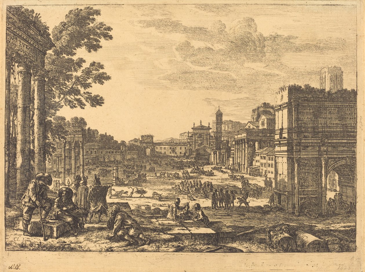 O Fórum Romano (Le Campo Vaccino) de Claude Lorrain