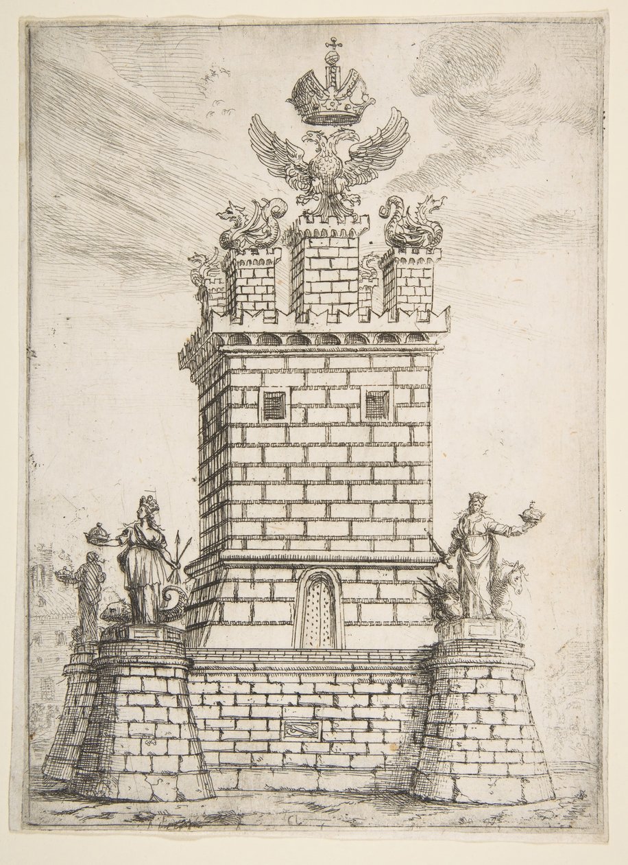 A torre quadrada, 1637. de Claude Lorrain