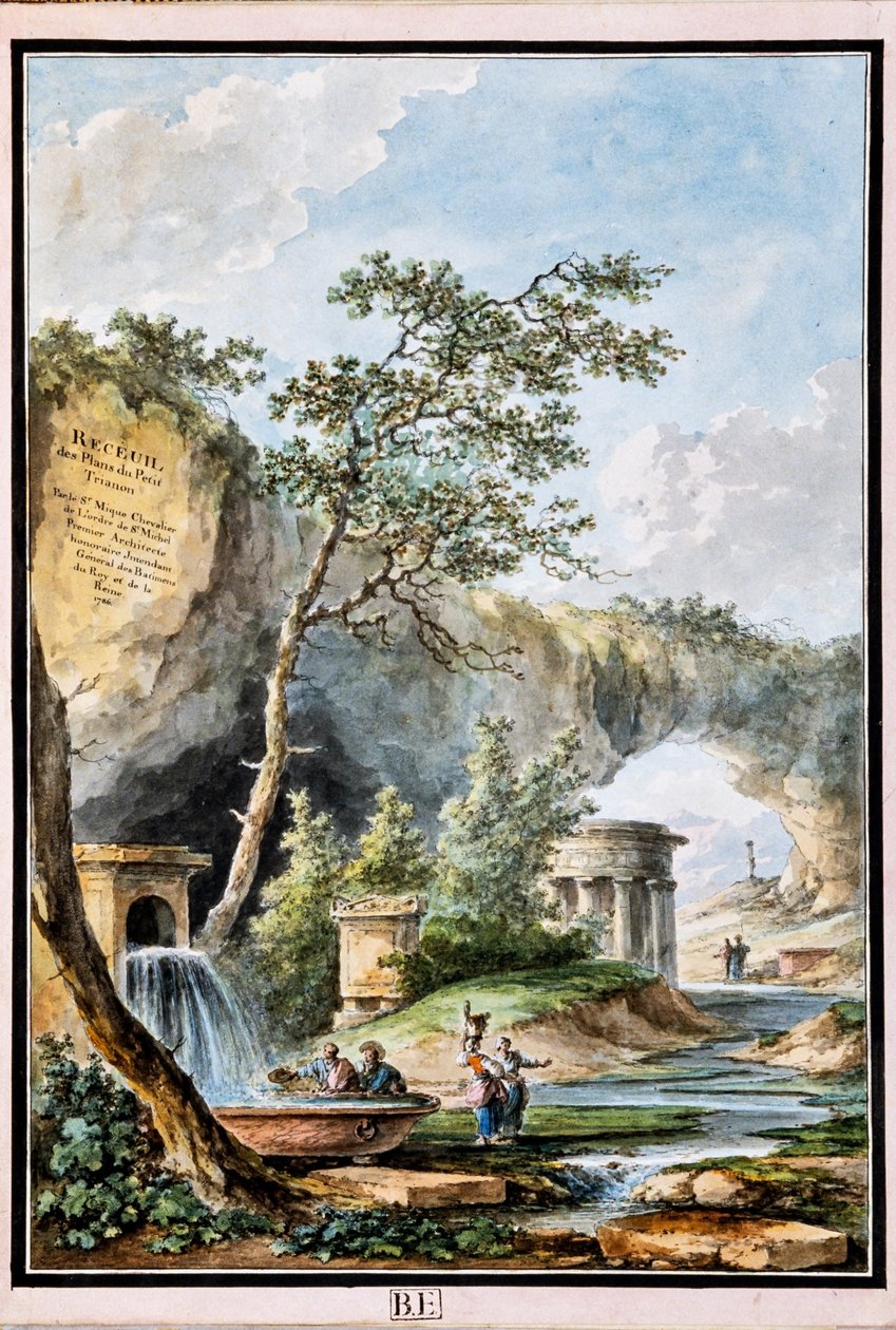 Página de título com jardim, de 