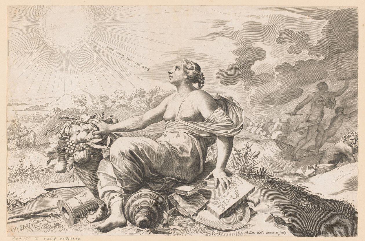 Alegoria da paz de Claude Mellan