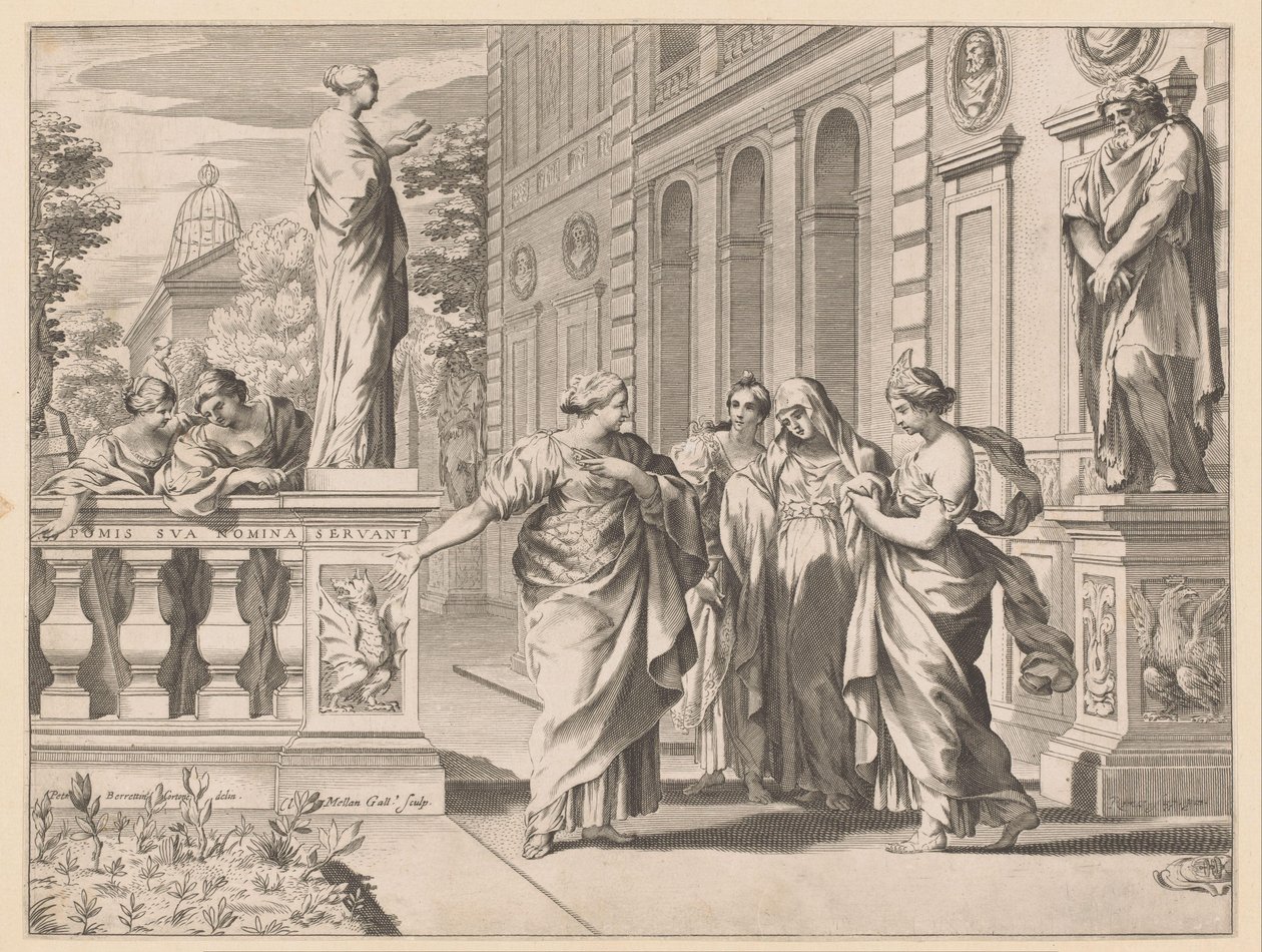 Alegoria em homenagem ao Collegio Romano de Claude Mellan