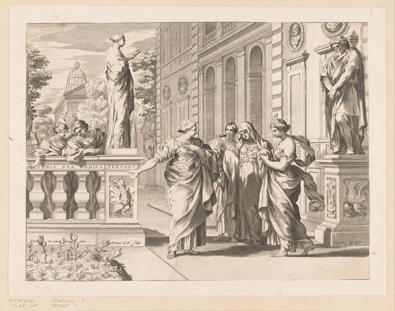 Alegoria em homenagem ao Collegio Romano de Claude Mellan