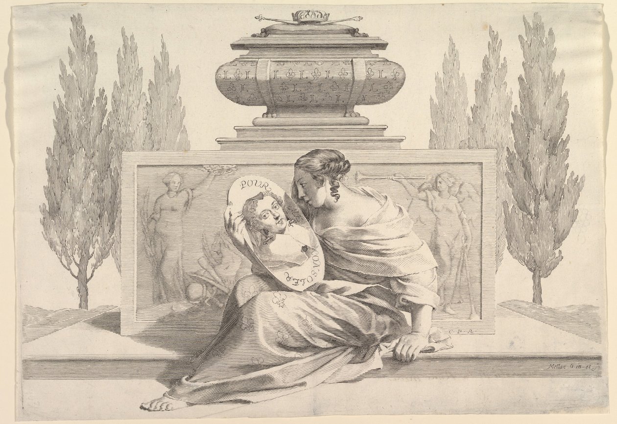 Alegoria em Honra de Ana da Áustria, ca. 1643. de Claude Mellan