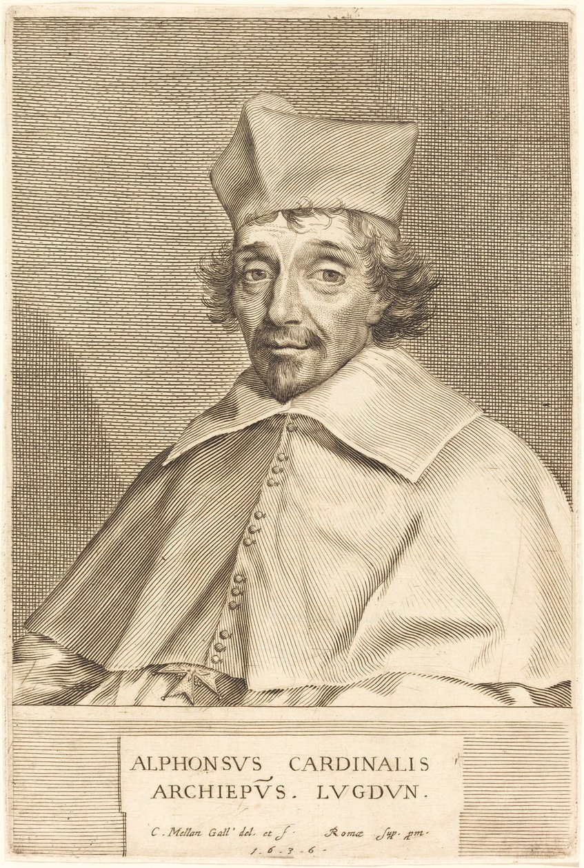 Alphonse du Plessis Richelieu, Cardeal de Lyon de Claude Mellan