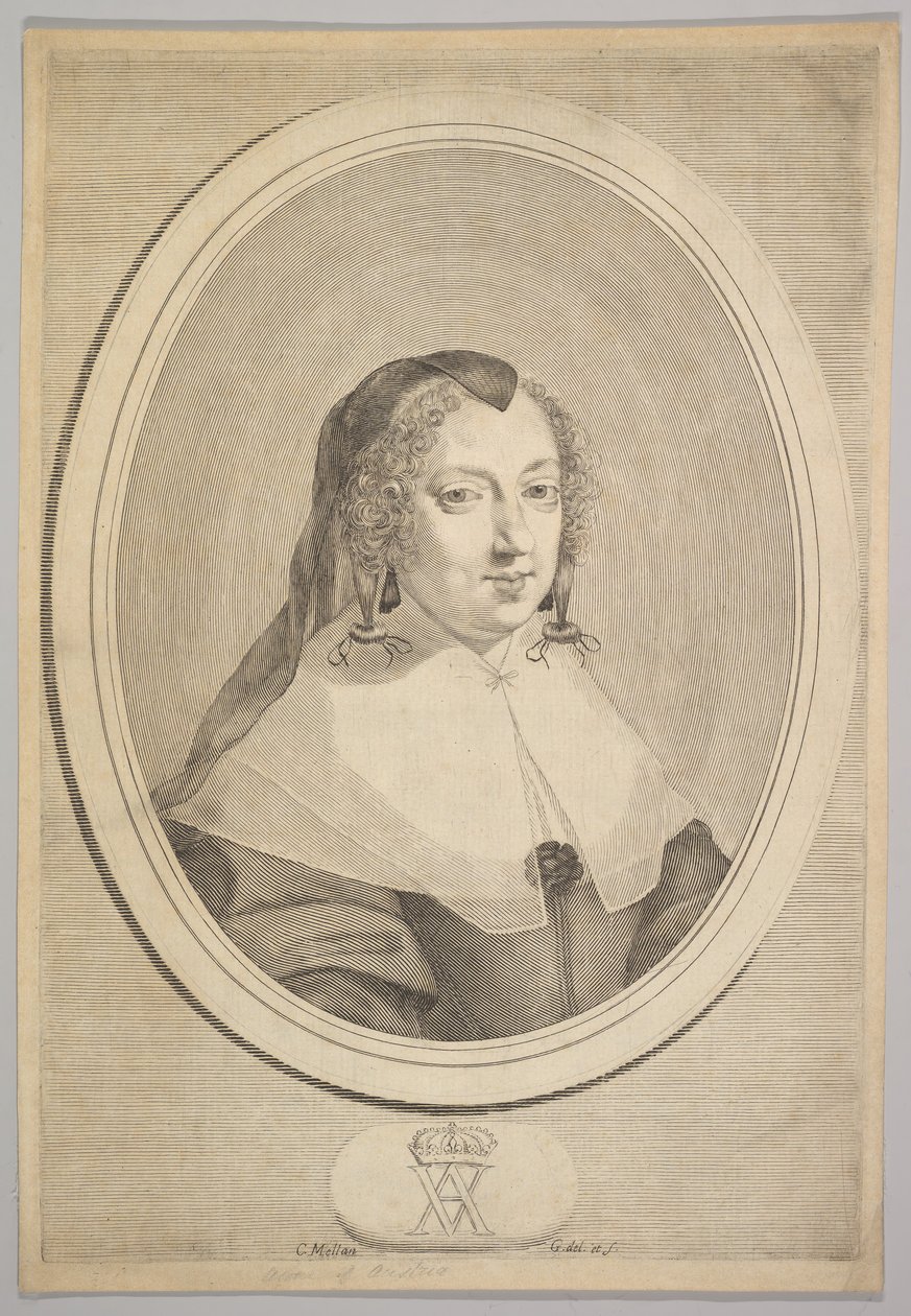 Ana da Áustria, ca. 1645 de Claude Mellan