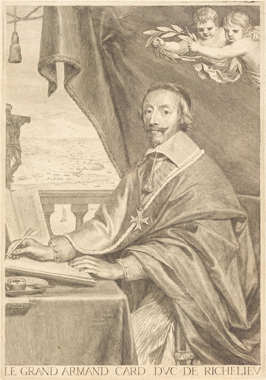 Armand Jean du Plessis, cardeal Richelieu de Claude Mellan