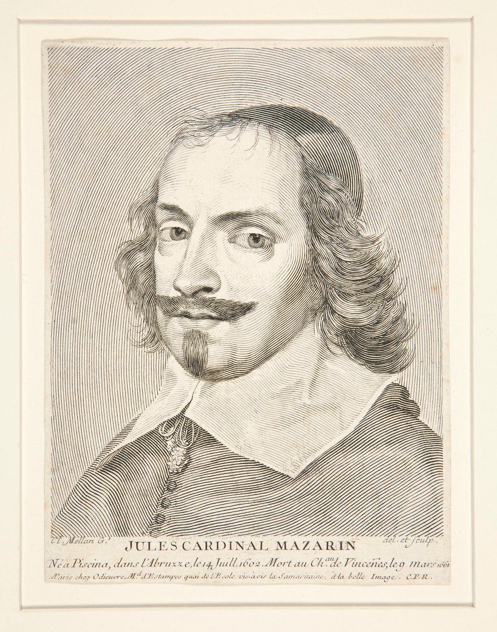 Cardeal Jules Mazarin (1602-1661) de Claude Mellan