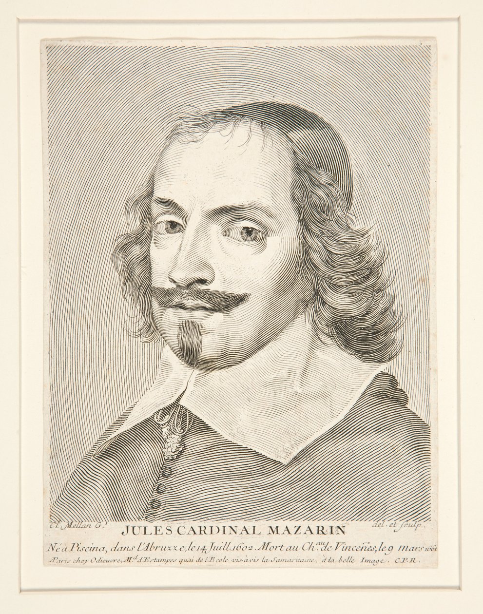Cardeal Jules Mazarin (1602-1661) de Claude Mellan