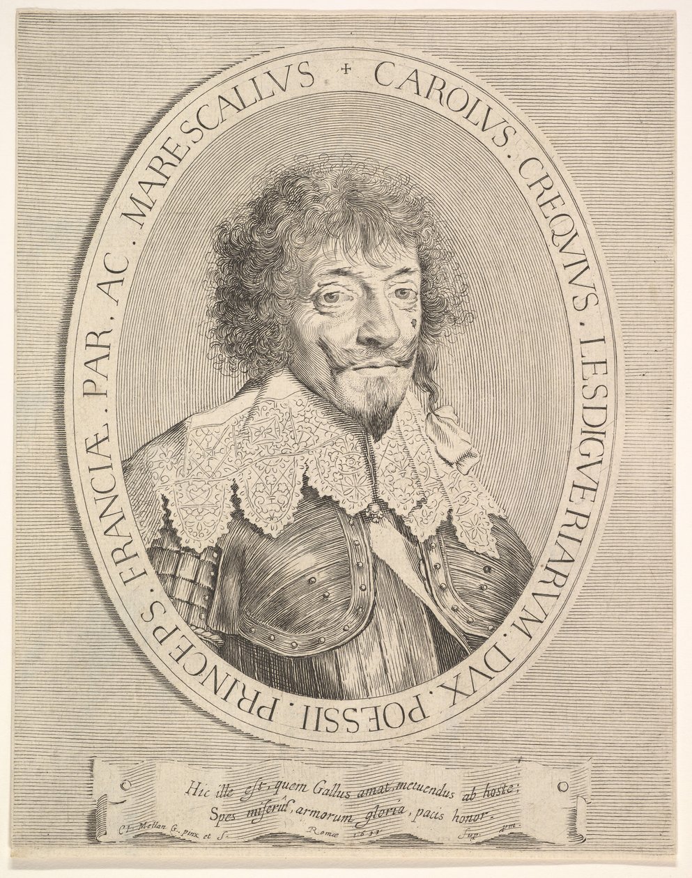 Carlos I de Créquy, duque de Lesdiguières, 1633. de Claude Mellan