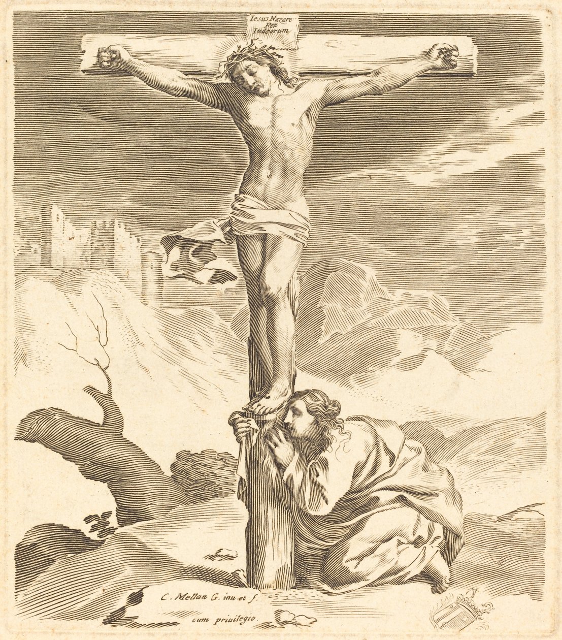 Cristo na Cruz de Claude Mellan