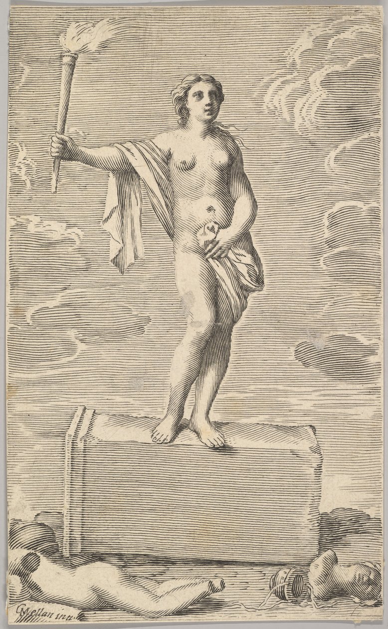 Figura feminina. de Claude Mellan