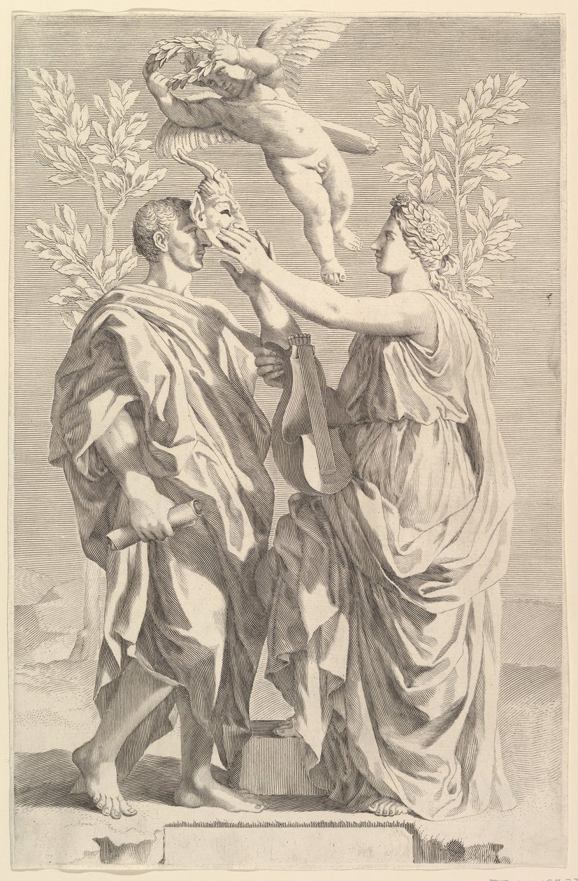Frontispício: Horace, Opera, 1642. de Claude Mellan