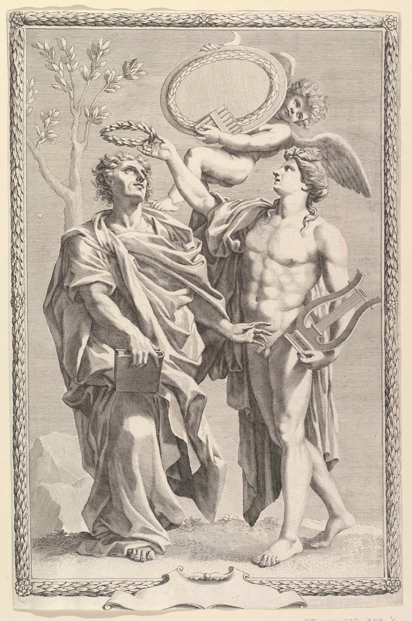 Frontispício: Virgílio, obras de Virgílio, 1641. de Claude Mellan