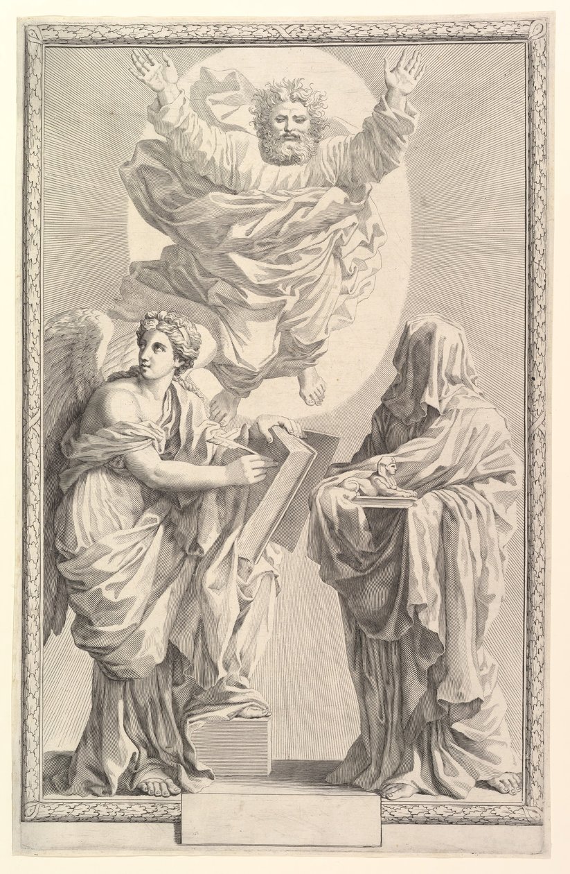 Frontispício da Bíblia, 1642. de Claude Mellan