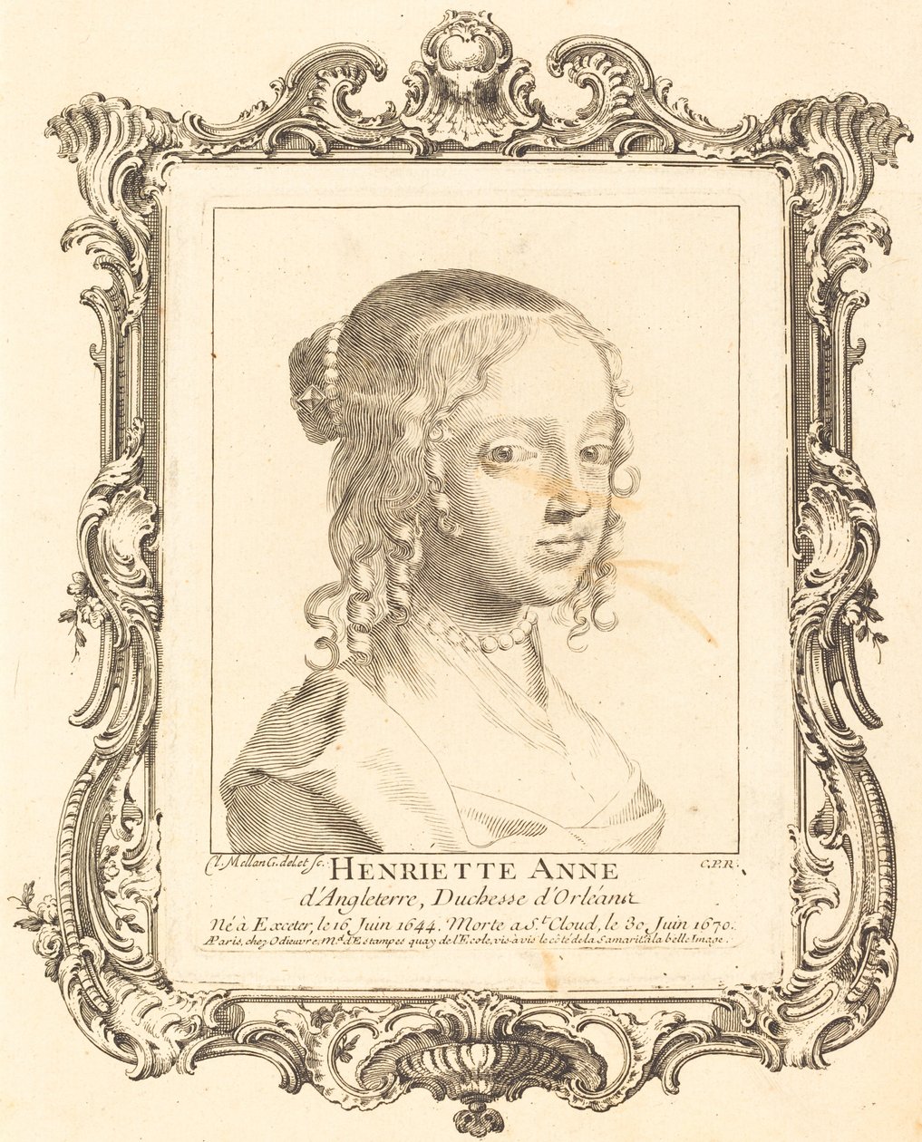 Henriqueta Ana da Inglaterra, Duquesa de Orleães de Claude Mellan