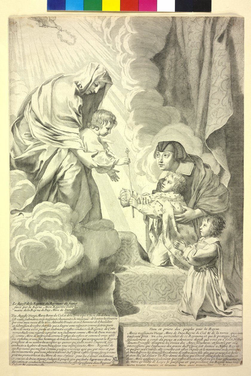 Rei de França Luís XIV de Claude Mellan
