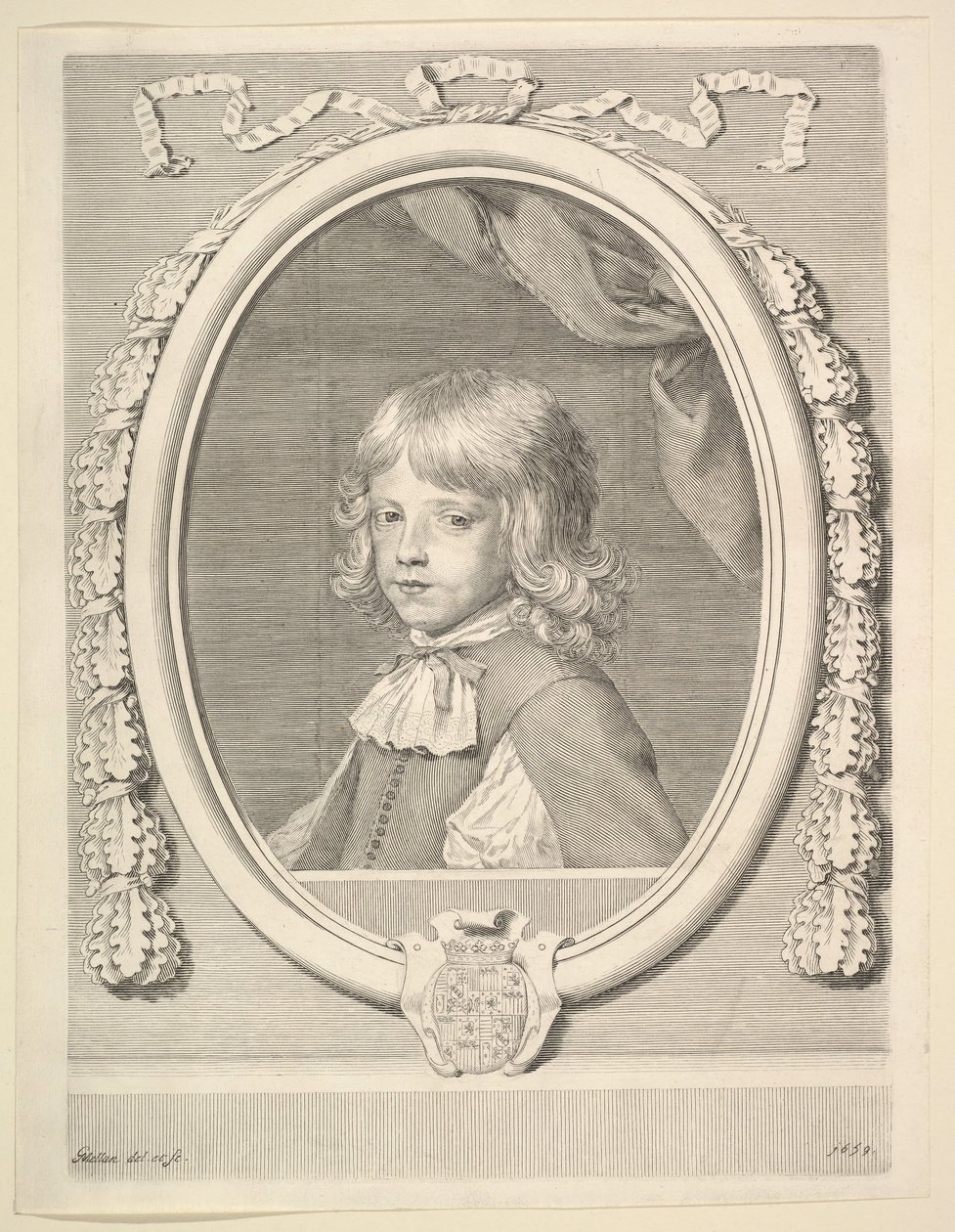 Louis-Joseph de Lorraine, duque de Guise, em criança, 1659. de Claude Mellan