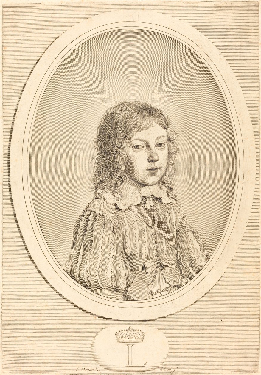 Luís XIV quando menino de Claude Mellan