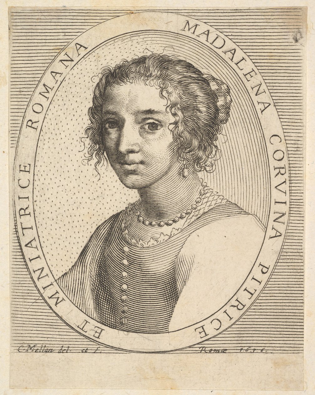 Madalena Corvina, 1636. de Claude Mellan
