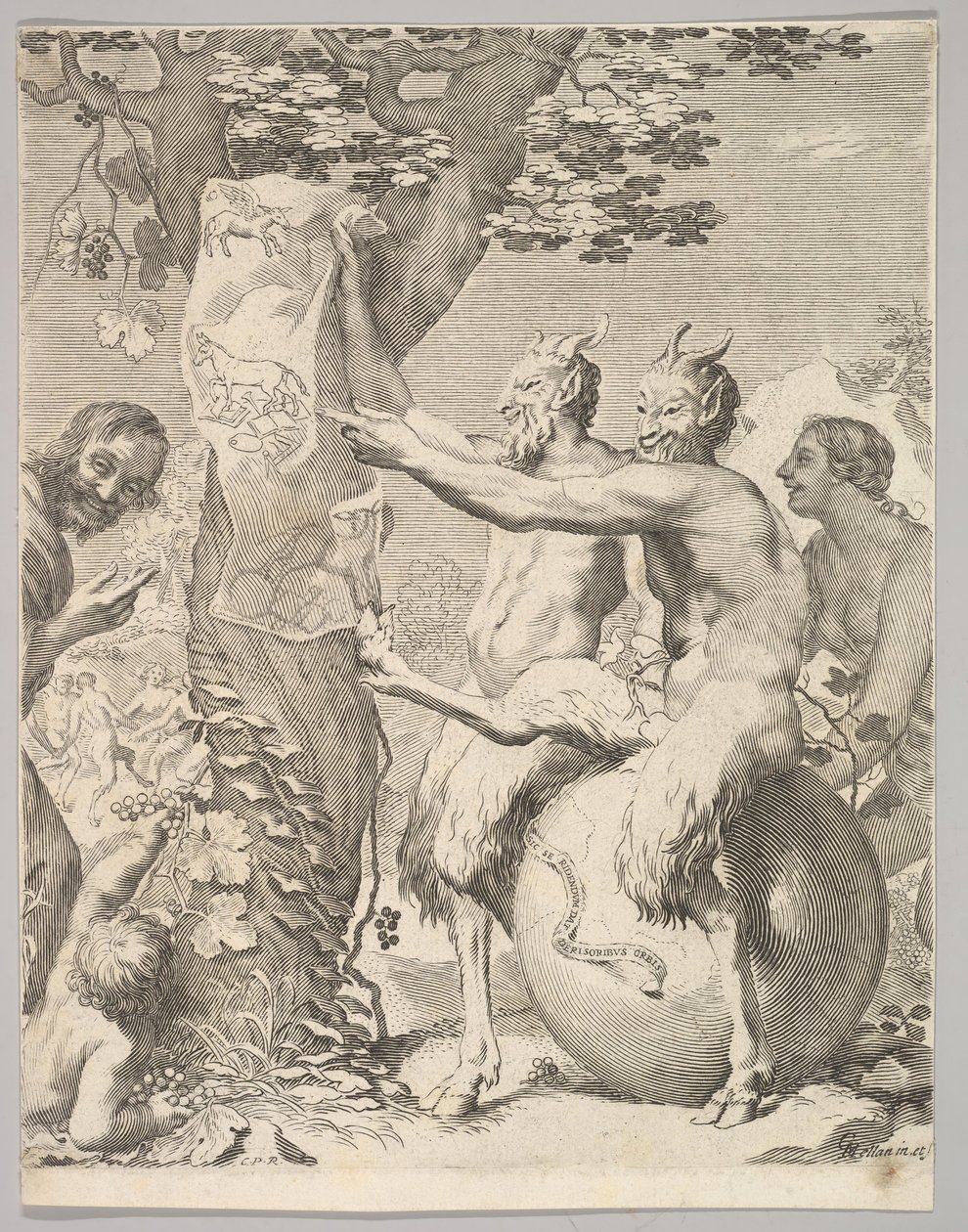 Sátiros, antes de 1645. de Claude Mellan