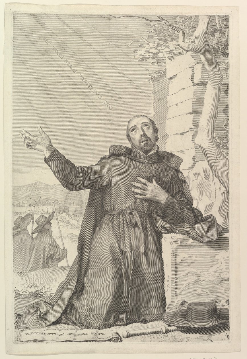 Santo Inácio em êxtase. de Claude Mellan