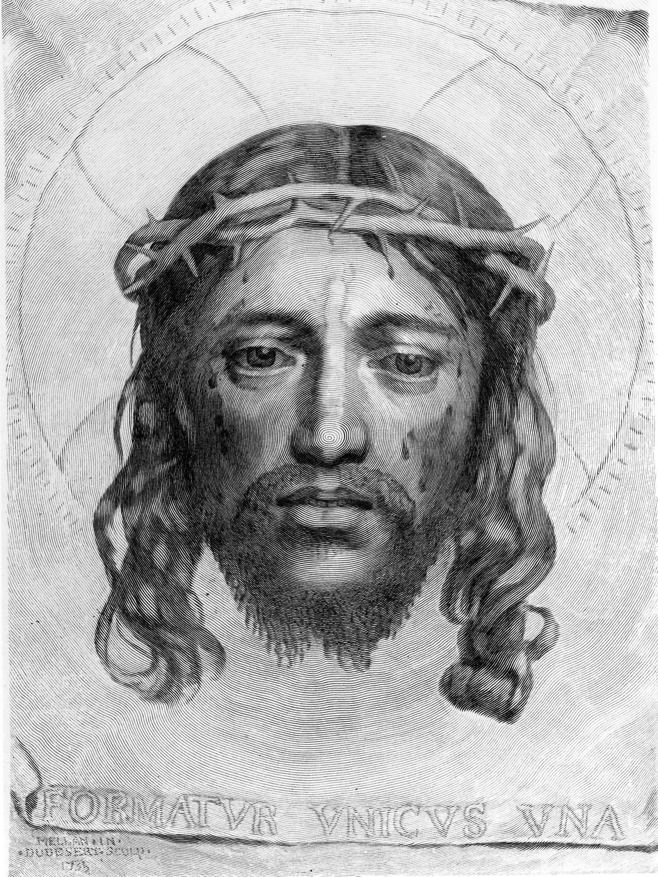 A cabeça de Cristo, 1735 de Claude Mellan