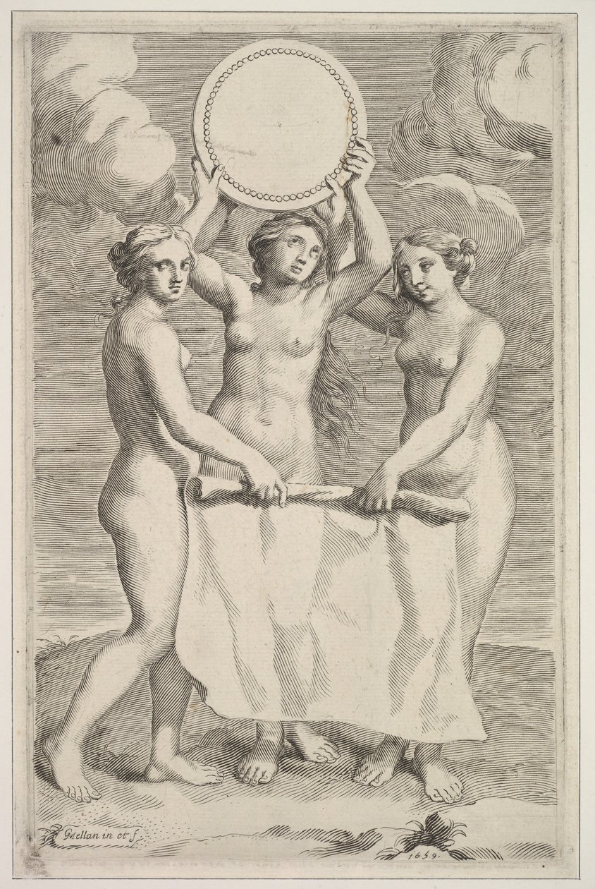 As Três Graças, 1659. de Claude Mellan