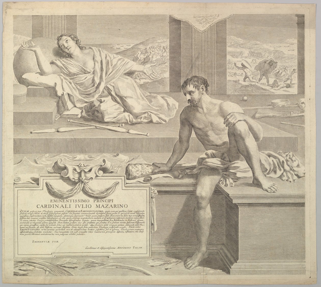 Tese Teológica de Antoine Talon, 1648. de Claude Mellan