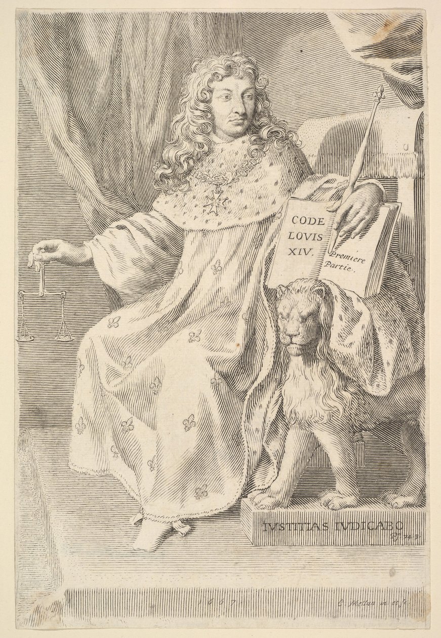 Página de título: O Código Louis XIV, 1667. de Claude Mellan