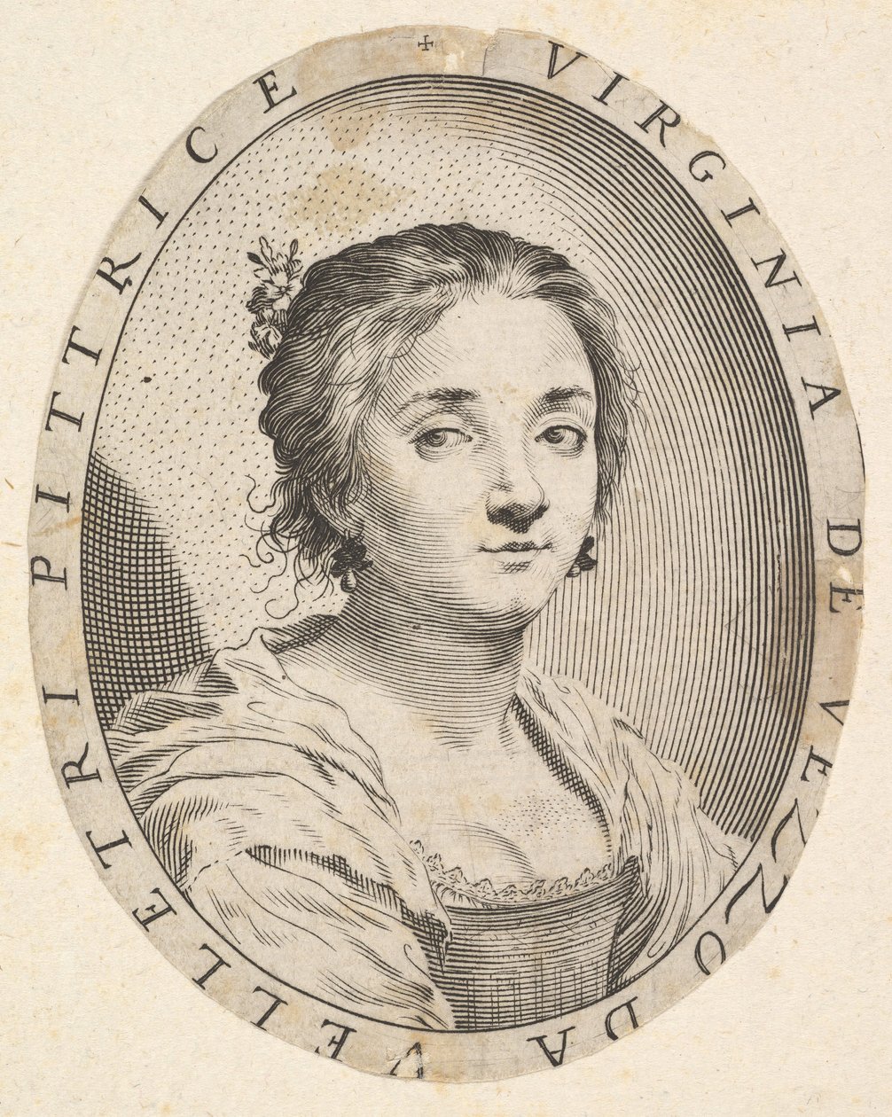 Virginia da Vezzo, esposa de Simon Vouet, 1626. de Claude Mellan