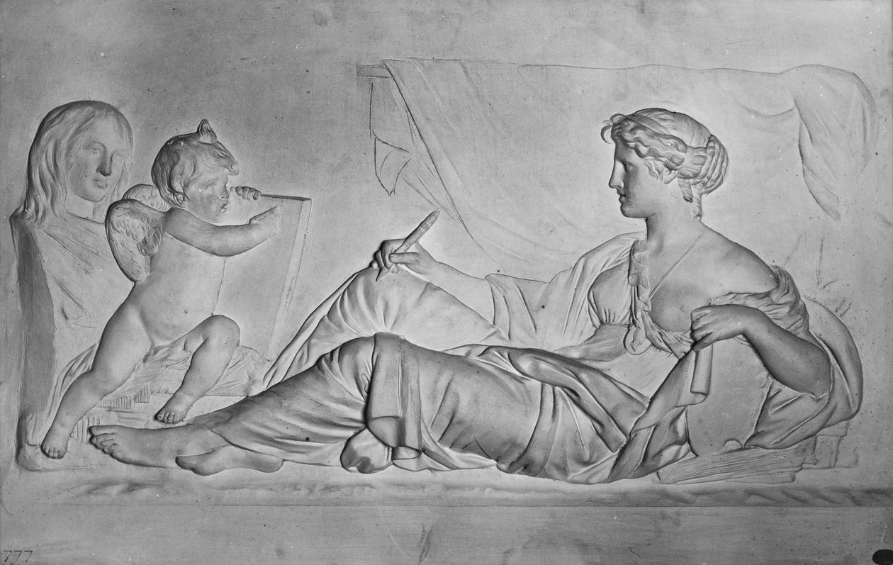 História, c.1810 (terracota) de Claude Michel Clodion