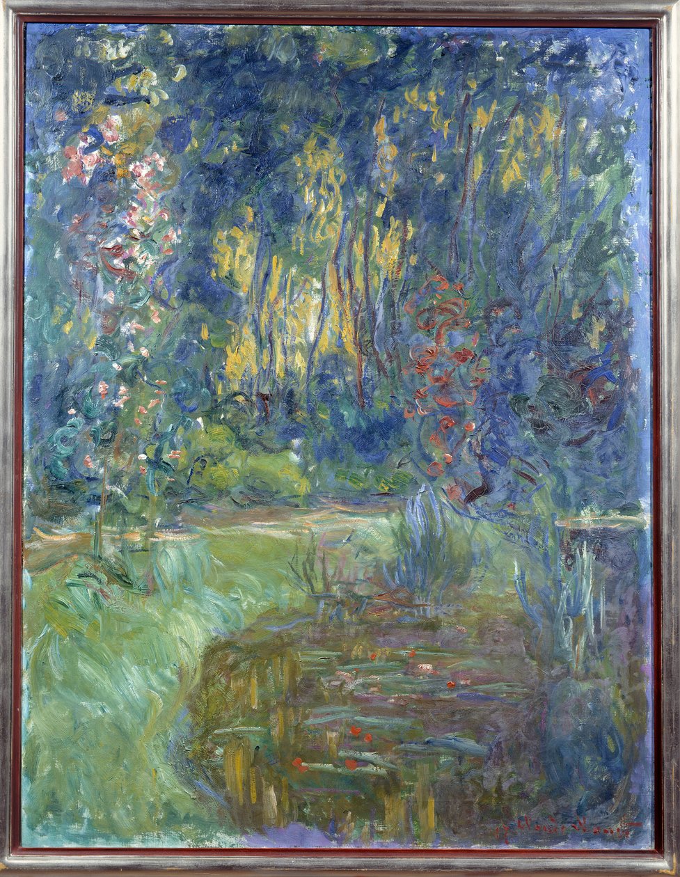 Um canto do lago do Giverny. Pintura de Claude Monet (1840-1926) de Claude Monet