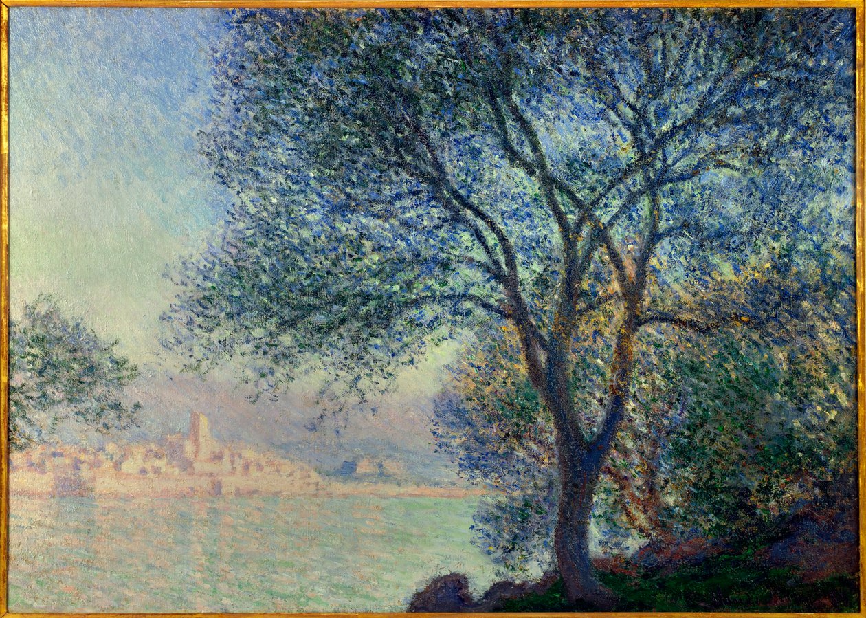 Antibes, vista da Pintura Salis de Claude Monet (1840-1926) 1888. Dim. 0,65 x 0,92 m. Colecção privada de Claude Monet