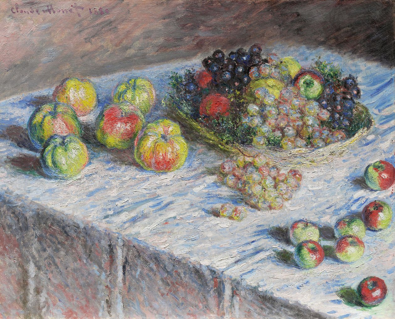 Maçãs e Uvas de Claude Monet
