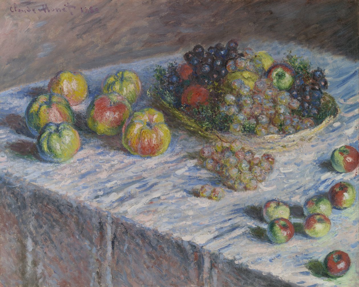 Maçãs e uvas de Claude Monet