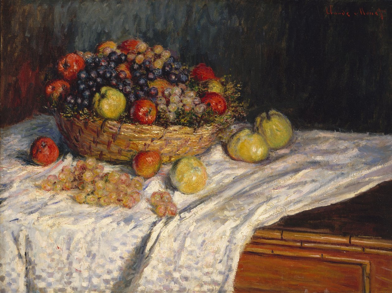 Maçãs e Uvas de Claude Monet
