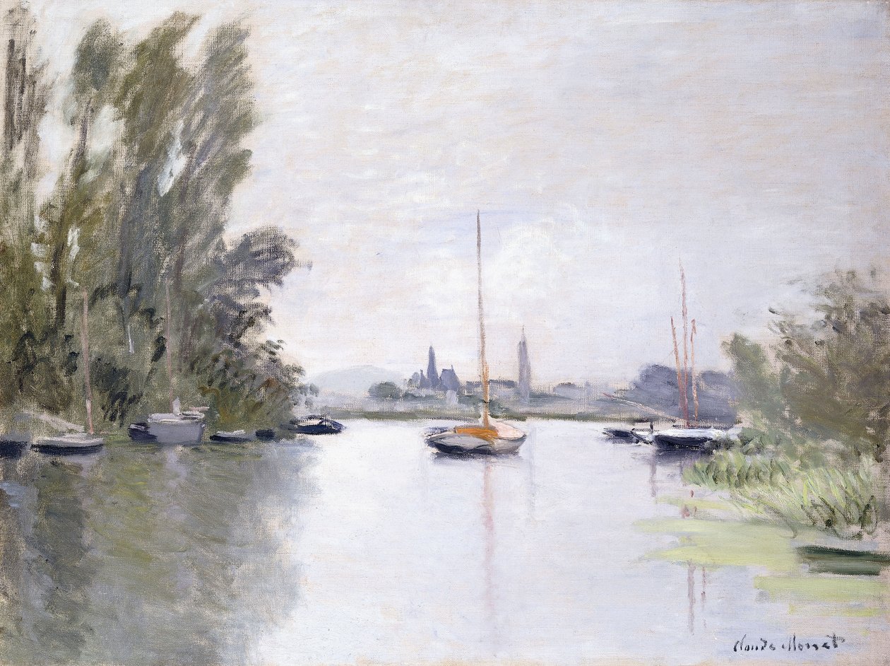 Argenteuil, vista do braço pequeno do Sena, 1872 de Claude Monet
